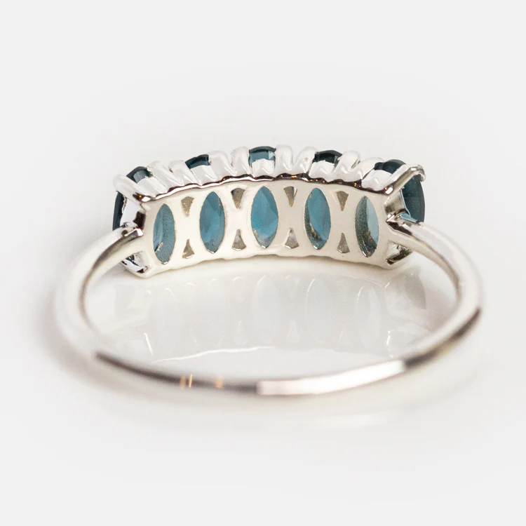 London Blue Topaz Galaxy Ring in Silver - Image 5