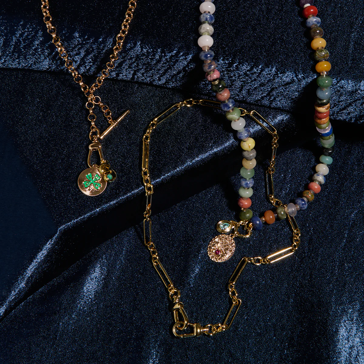 Macey Customizable Beaded Charm Holder Necklace - Image 4