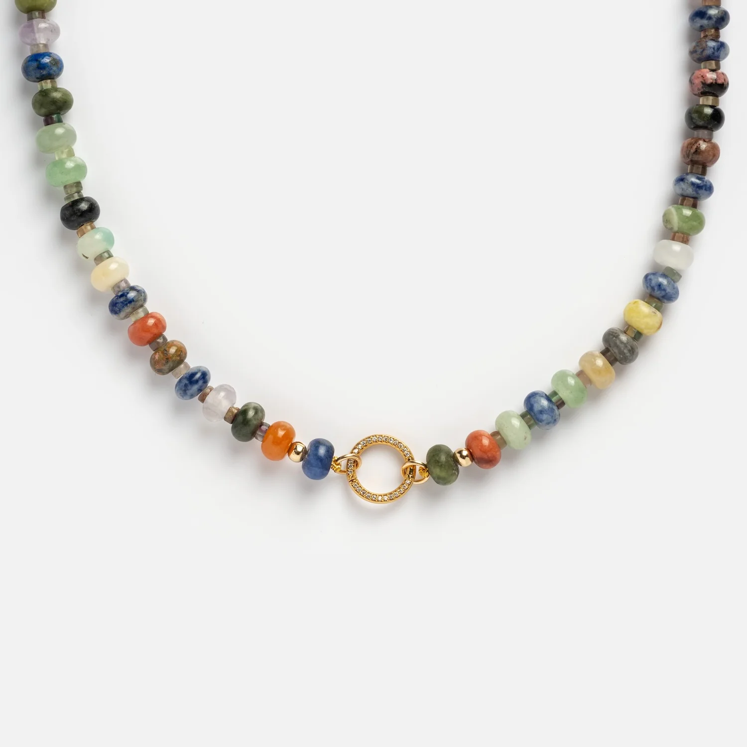Macey Customizable Beaded Charm Holder Necklace - Image 9