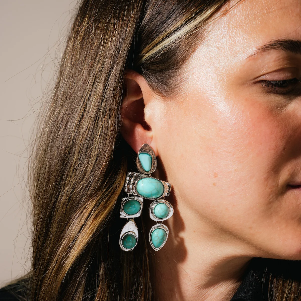Multi Stone Earrings - Image 3