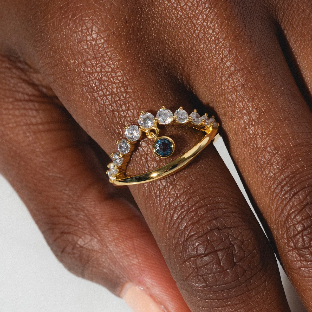 Mystique Evil Eye Charm Ring - Image 2