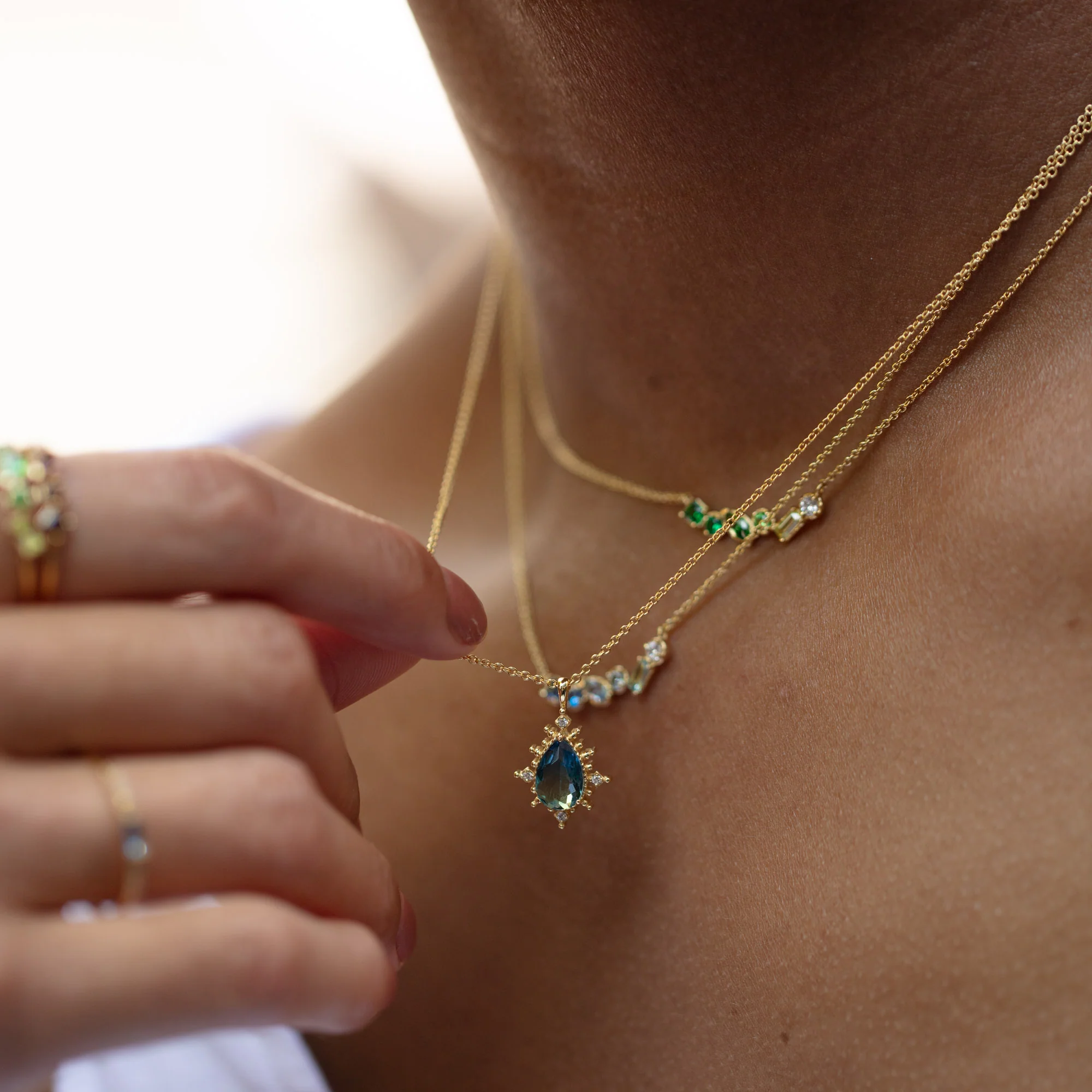 Nightfall Tourmaline Pendant Necklace - Image 3