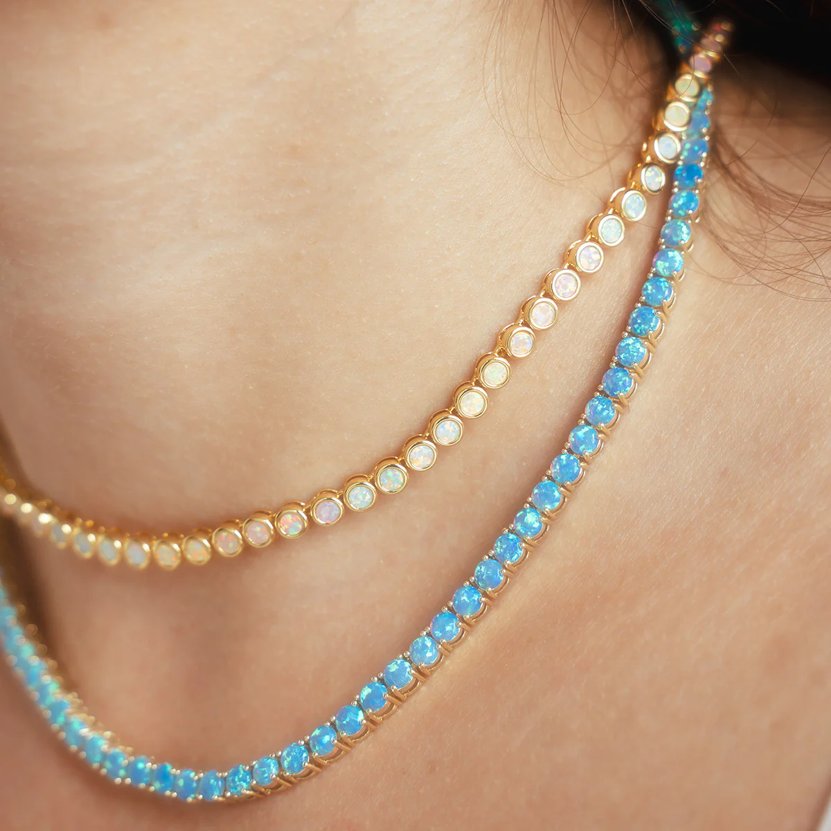 Opal Ombre Tennis Necklace - Image 4