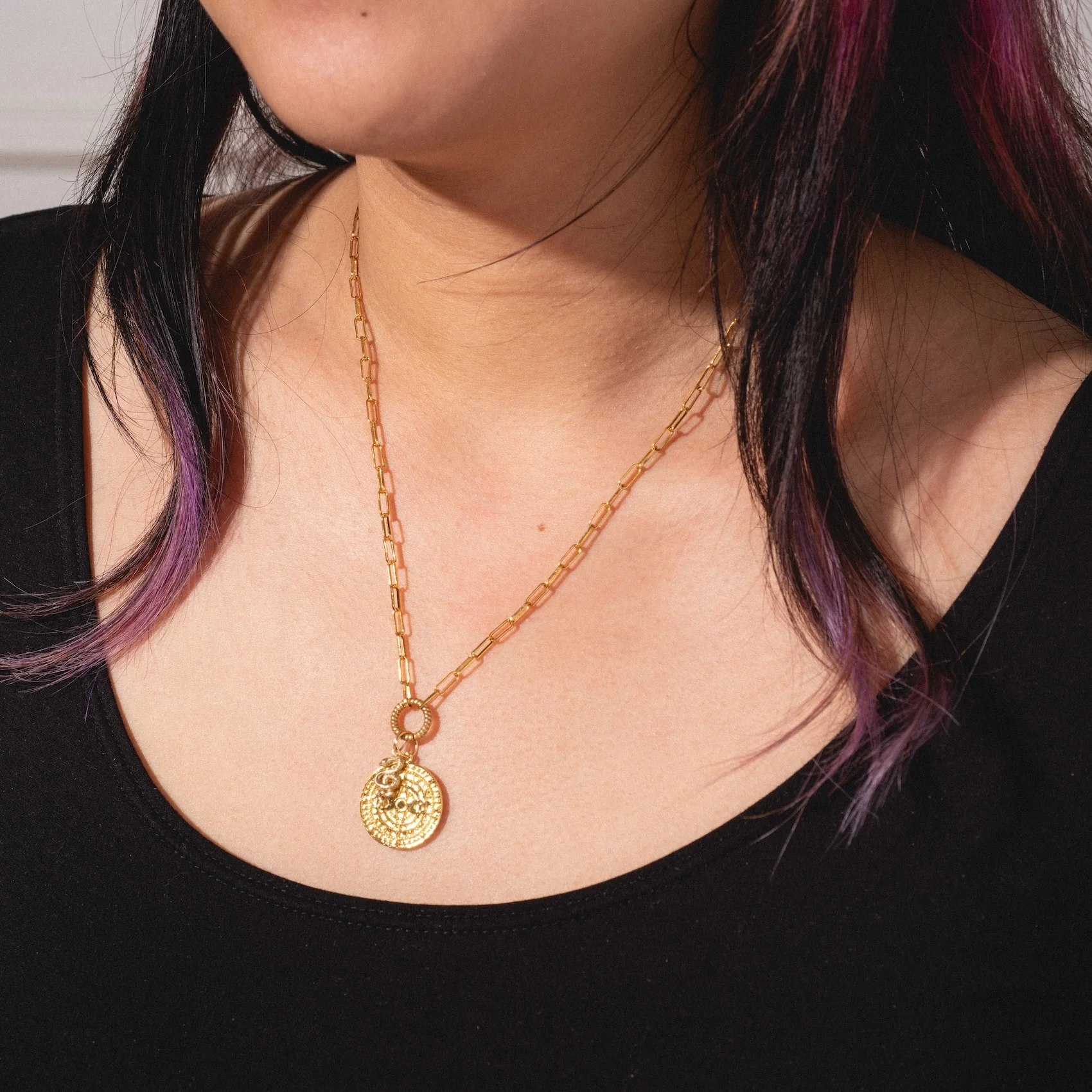 Paperclip Charm Holder Necklace - Image 4