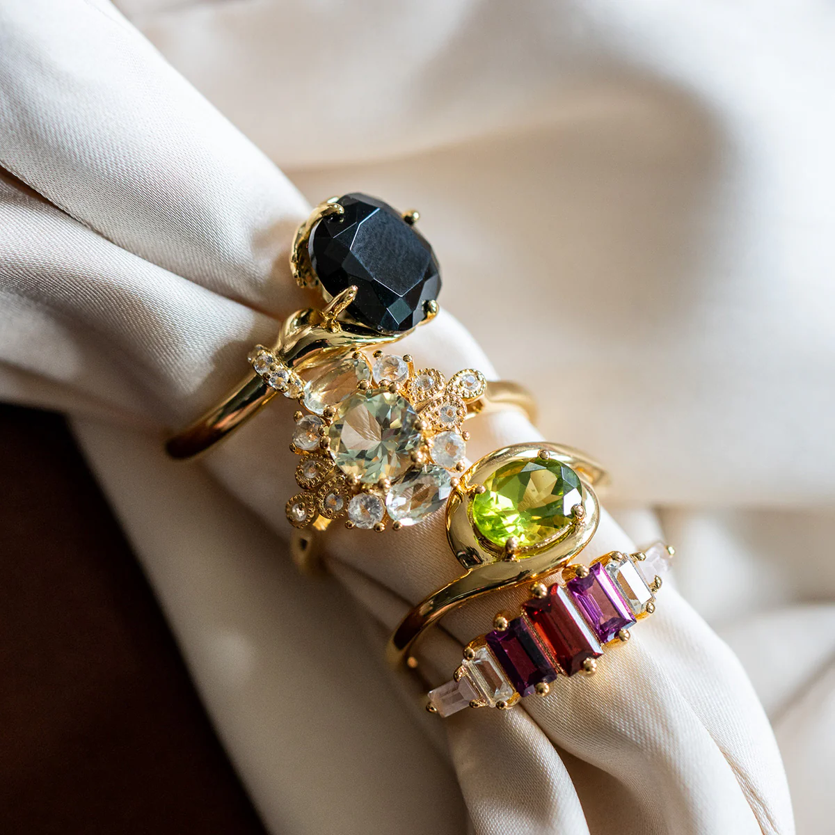 Peridot Poetry Statement Ring - Image 5