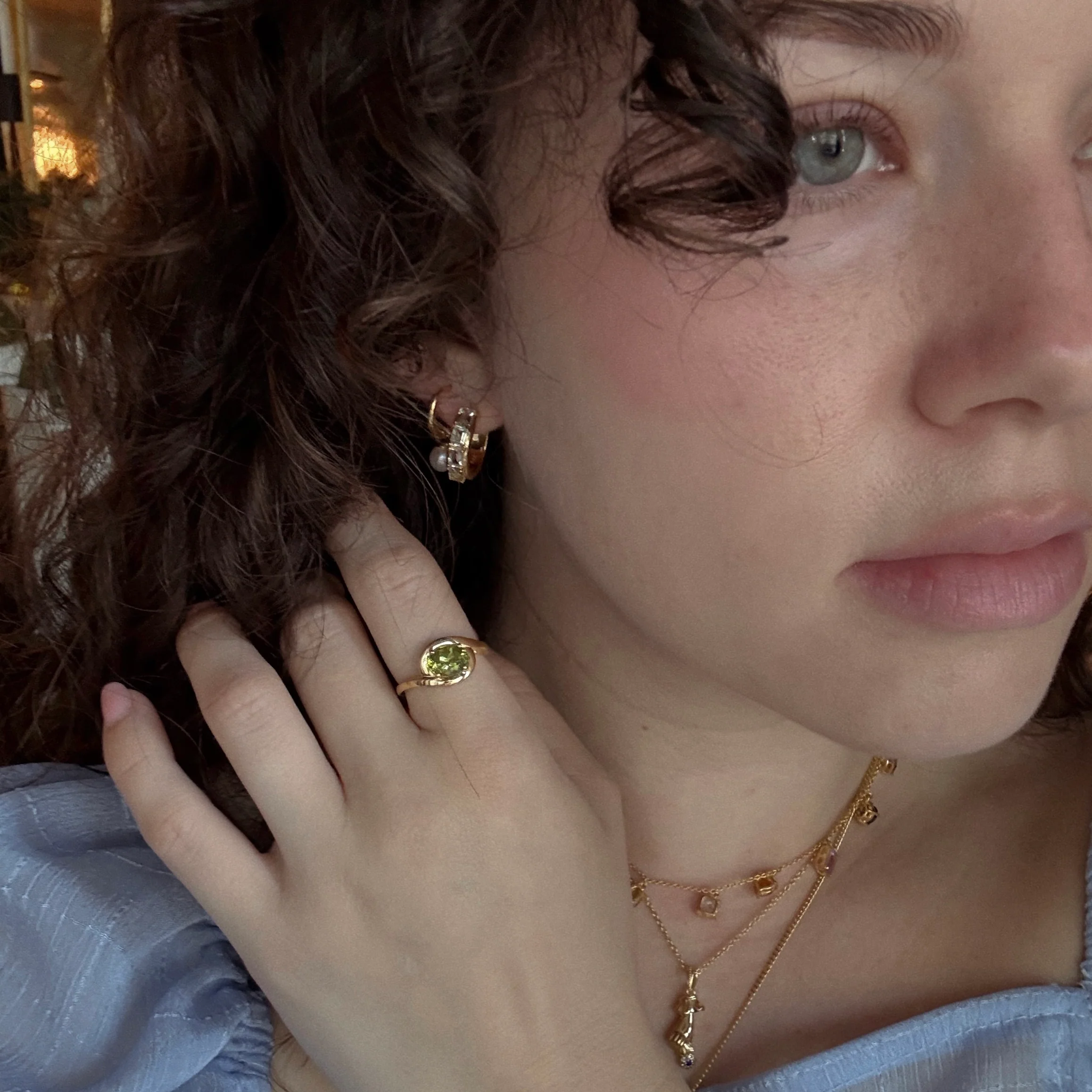 Peridot Poetry Statement Ring - Image 7