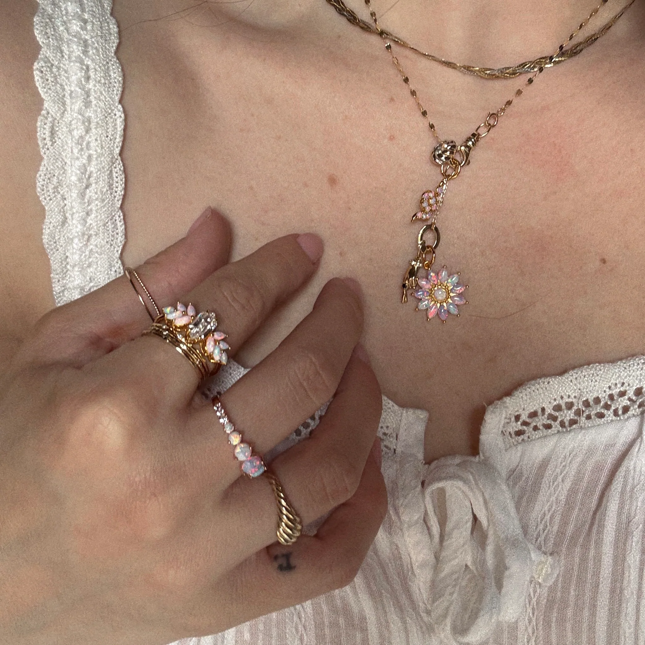 Pastel Opal Shooting Star Ring - Image 4