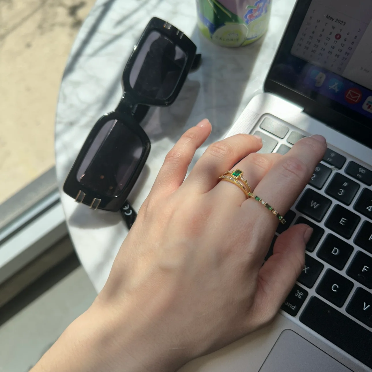 Renaissance Curved Stacking Ring - Image 6
