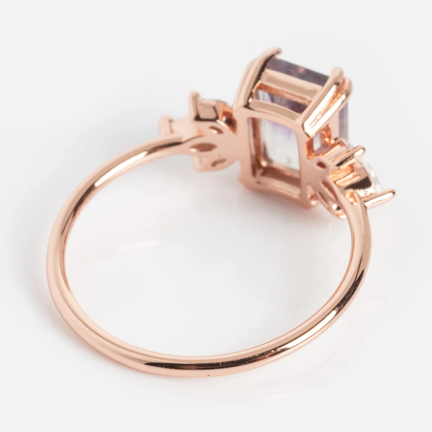 Rose Gold Fluorite Topaz Hazy Dream Ring - Image 10