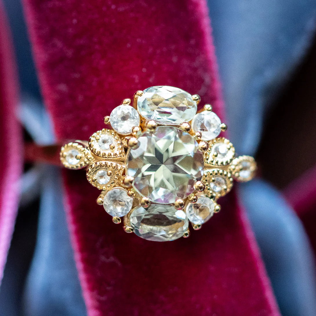 Royal Gardens Green Amethyst Cocktail Ring Last Chance Sizes - Image 3
