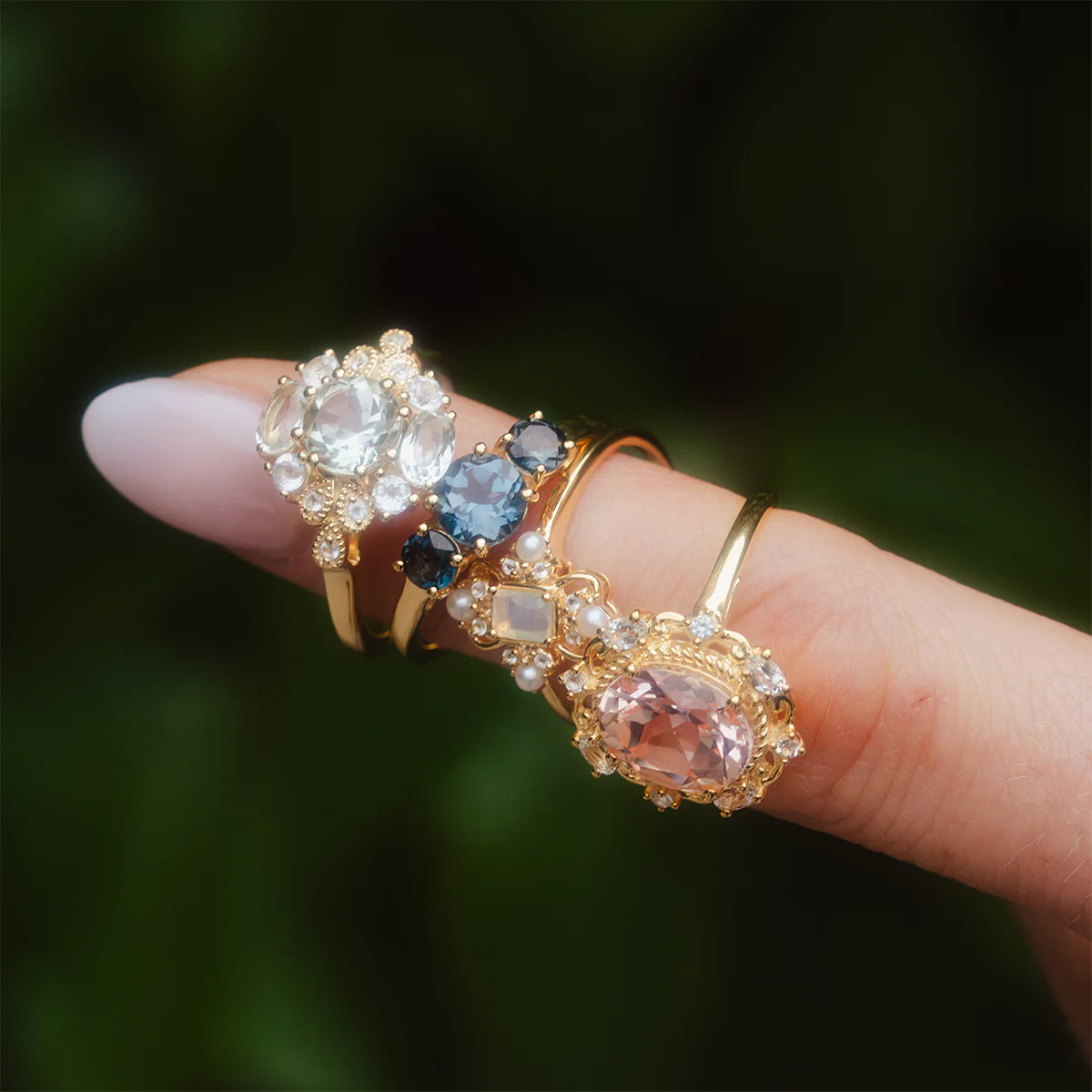 London Blue Topaz Trilogy Ring Last Chance Sizes - Image 7