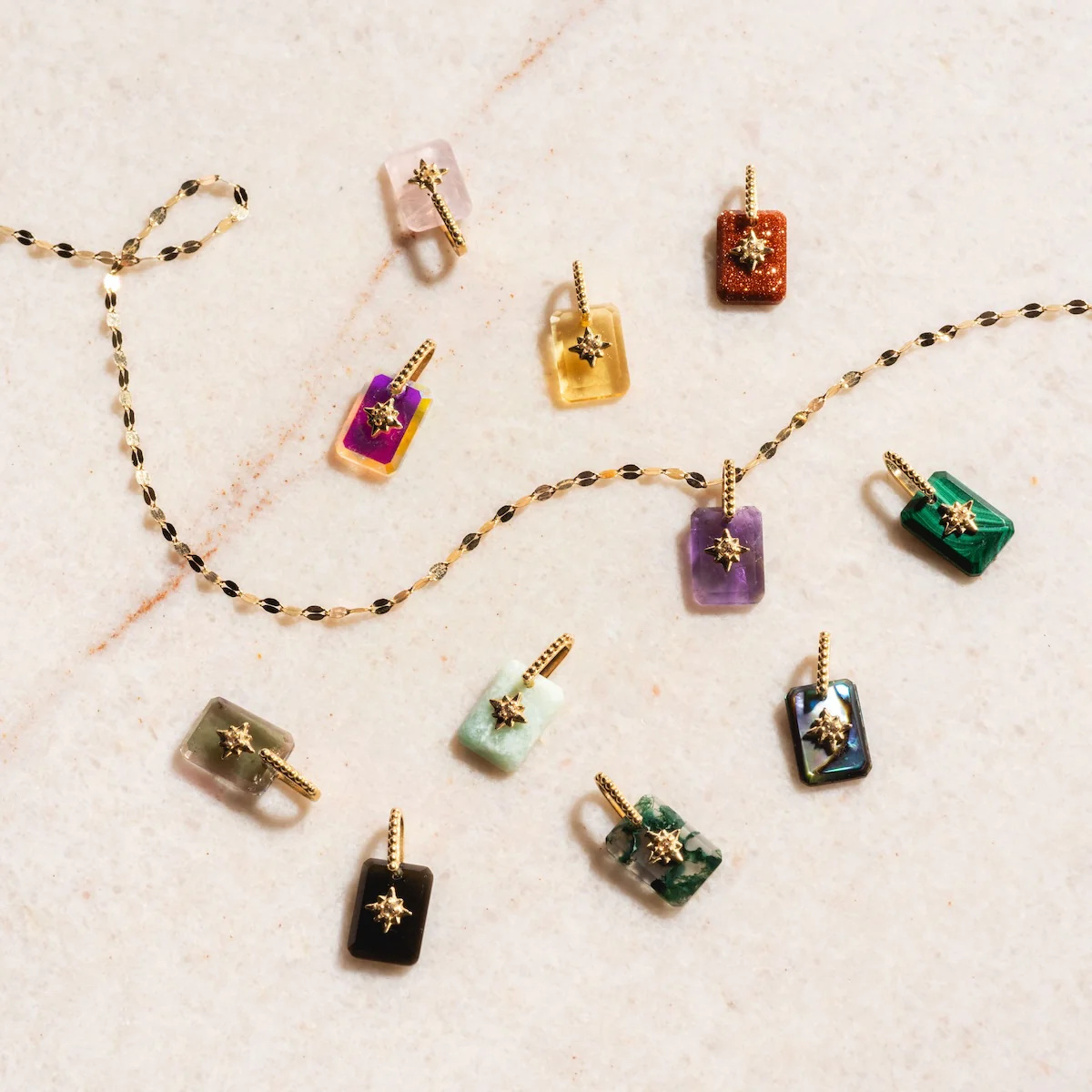 Solid Gold Crystal Amulet Charm for Manifestation - Image 7