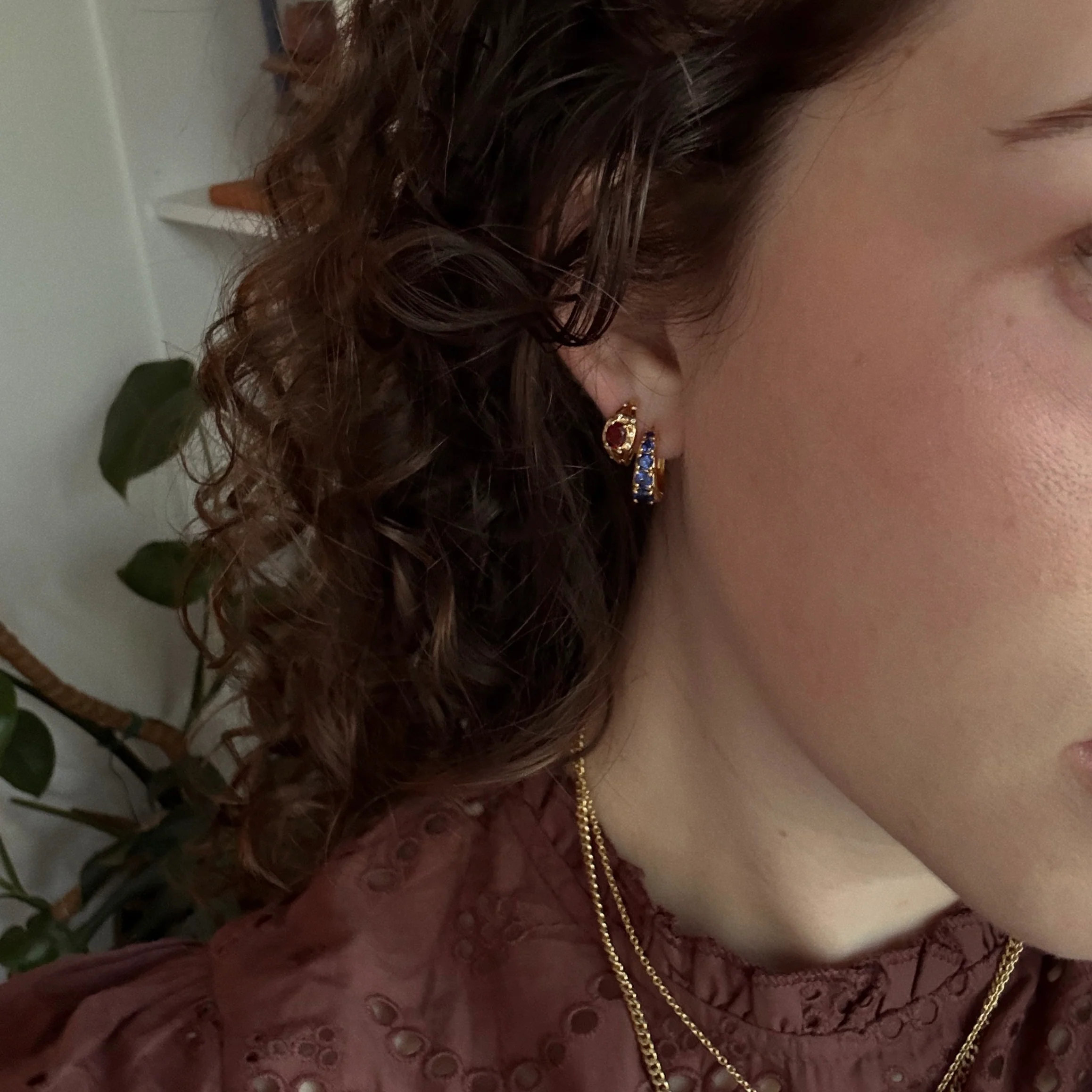 Sapphire Soliloquy Huggie Hoops - Image 3
