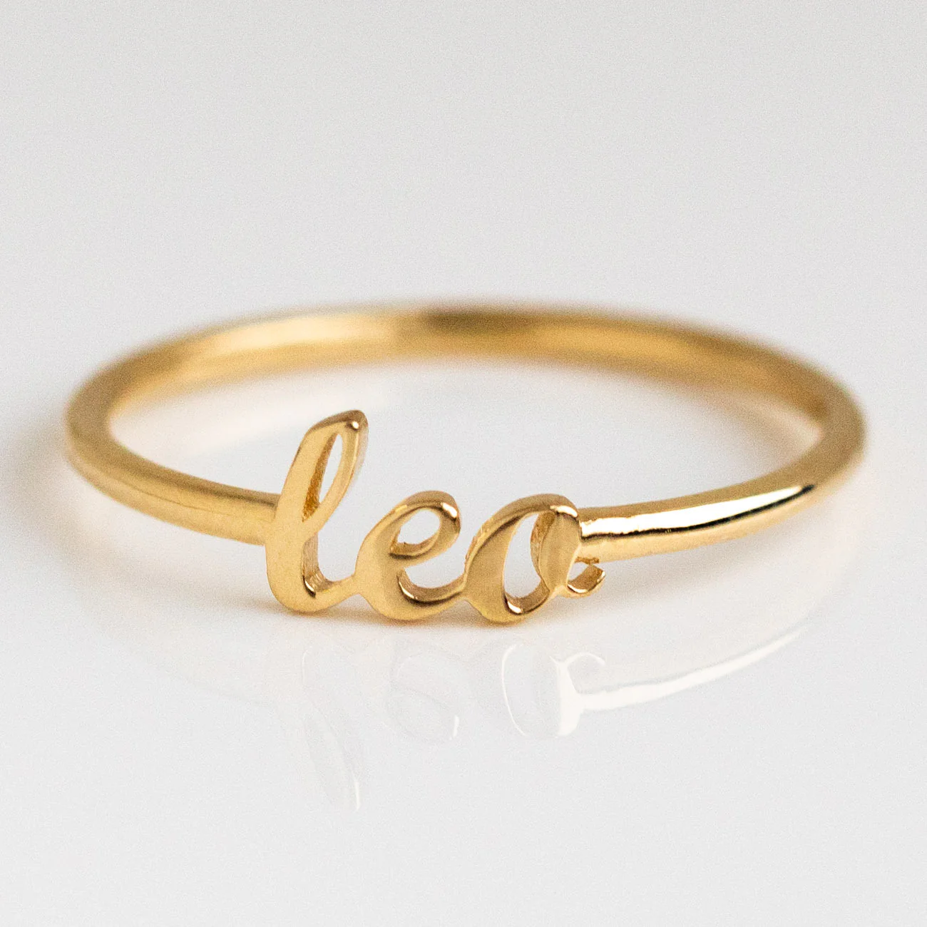 "Say My Name" 14K Custom Cursive Letter Ring - Image 10