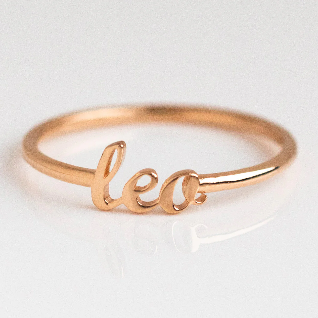 "Say My Name" 14K Custom Cursive Letter Ring - Image 8
