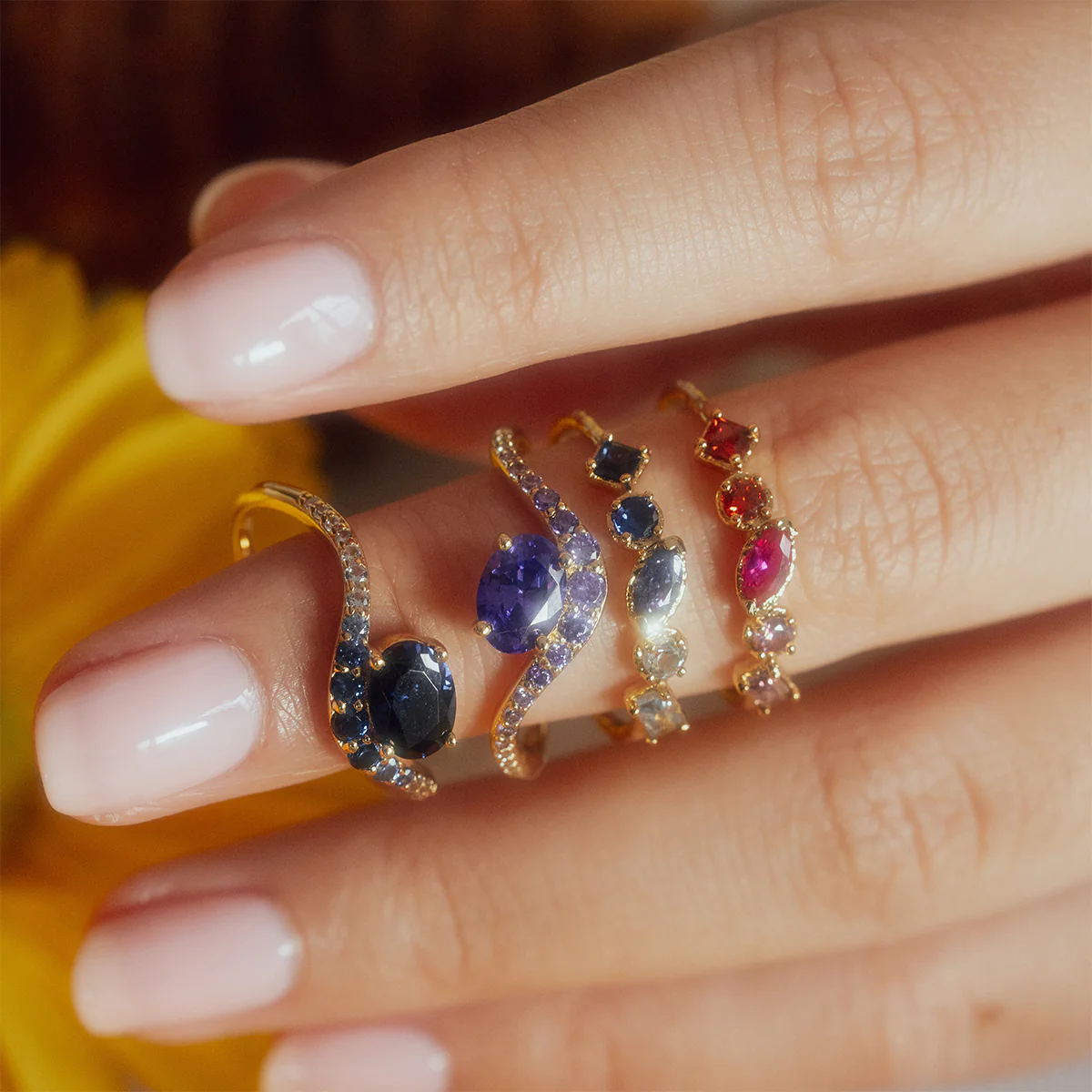 Shades of You Ombre Birthstone Ring - Image 3