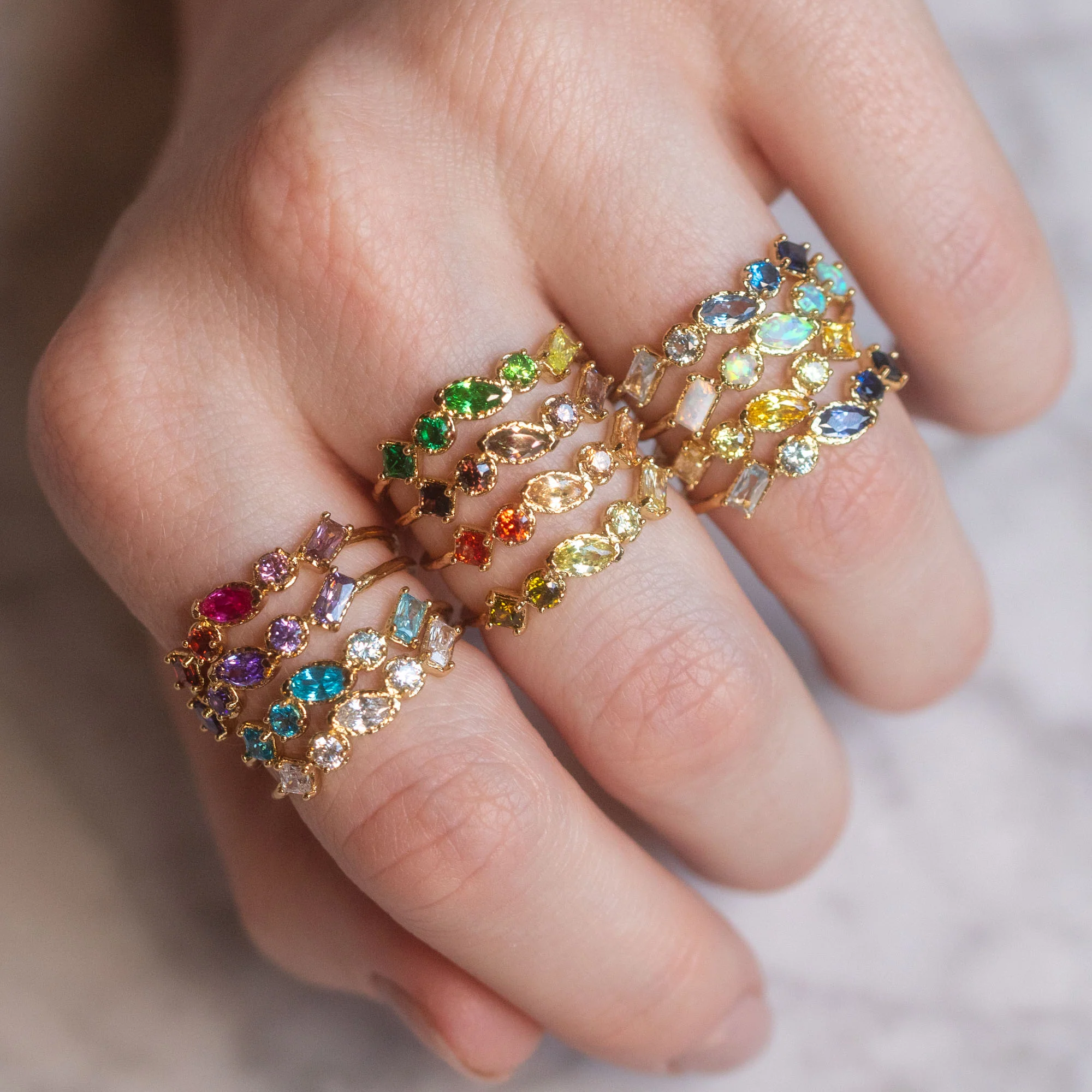 Shades of You Ombre Birthstone Ring - Image 4