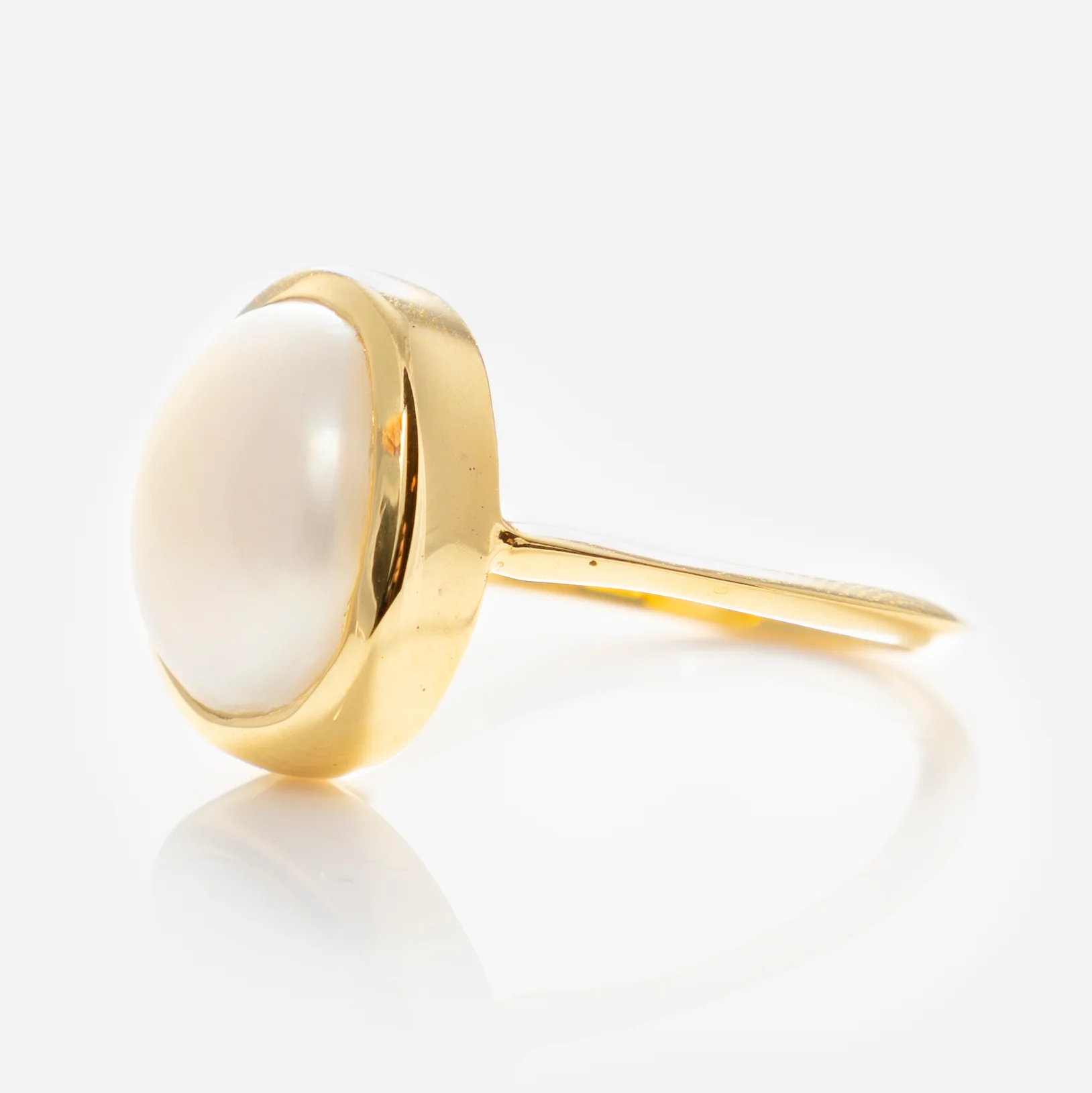 Simple Semi Precious Pearl Ring - Image 8