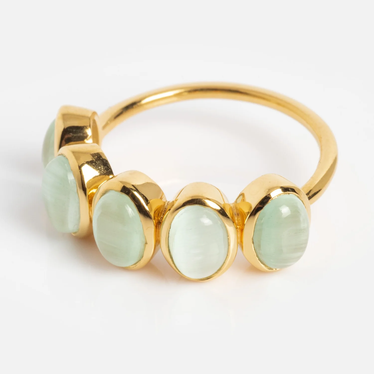 Sky Blue Cats Eye Flow Ring - Image 8