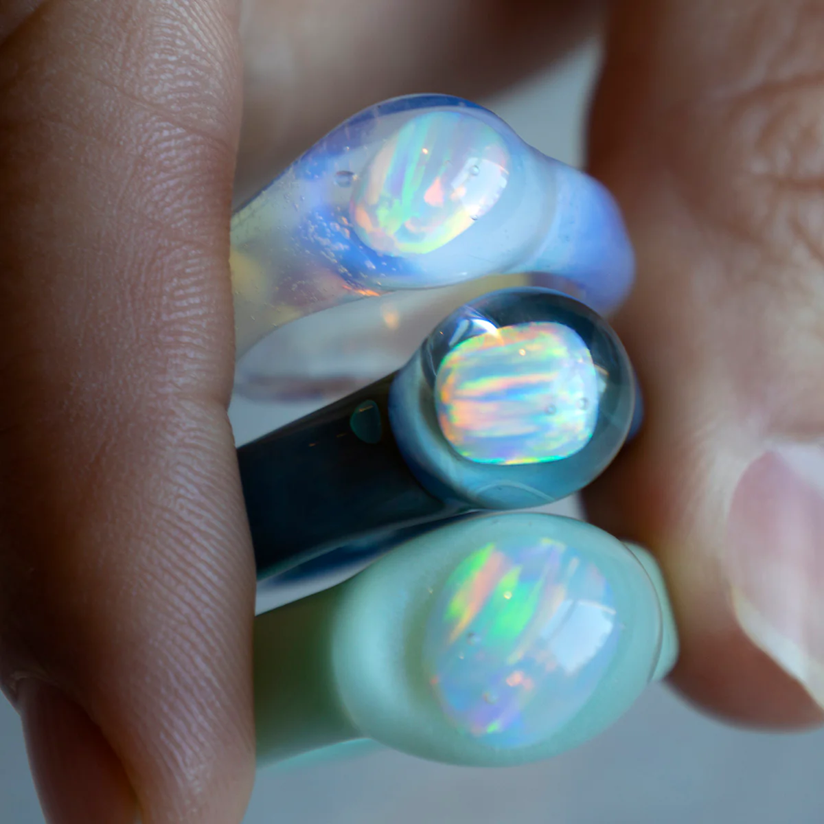 Small Opal Glass Ring - Image 3