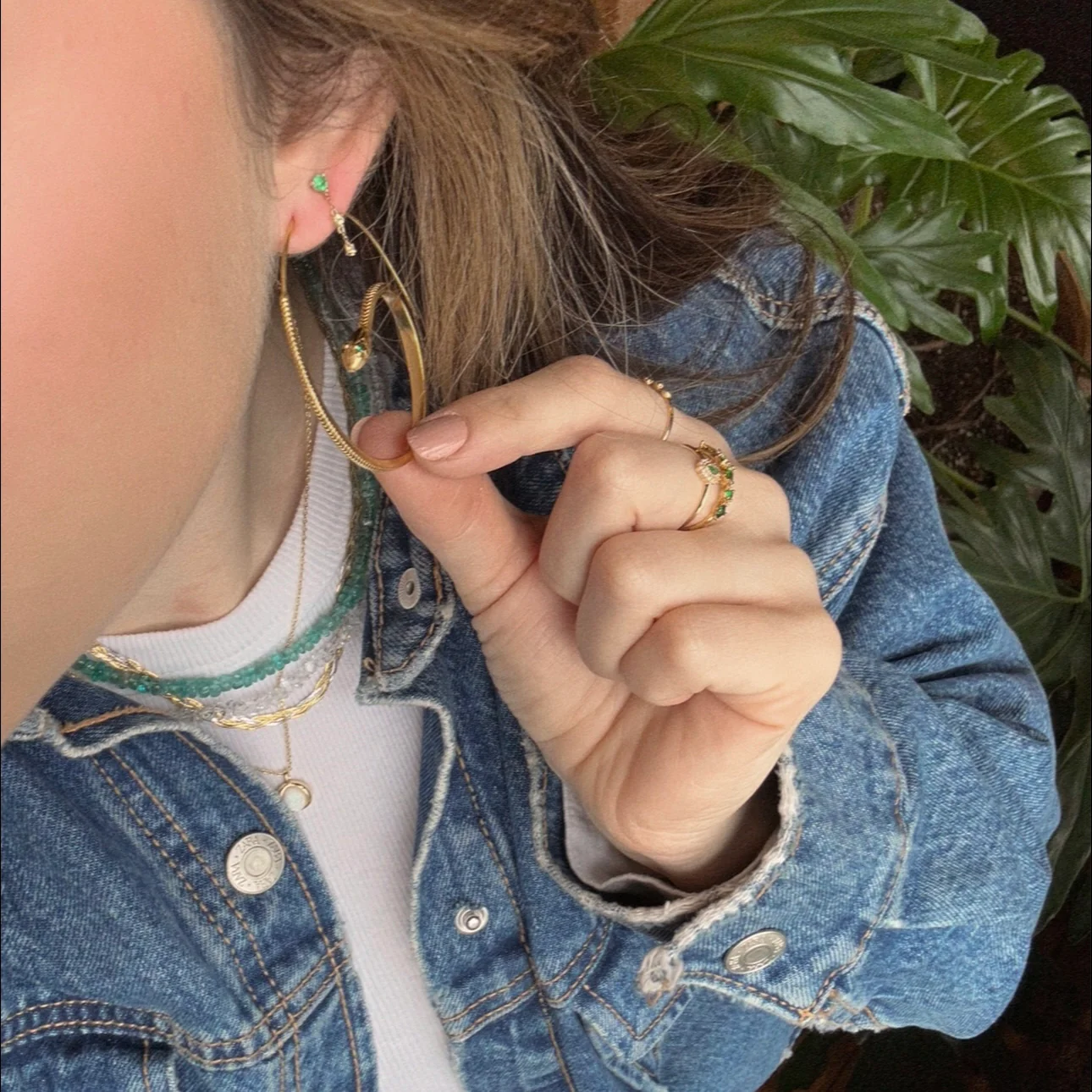 Snake Hoop Earrings - Image 3