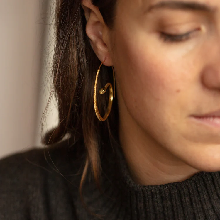 Snake Hoop Earrings - Image 4