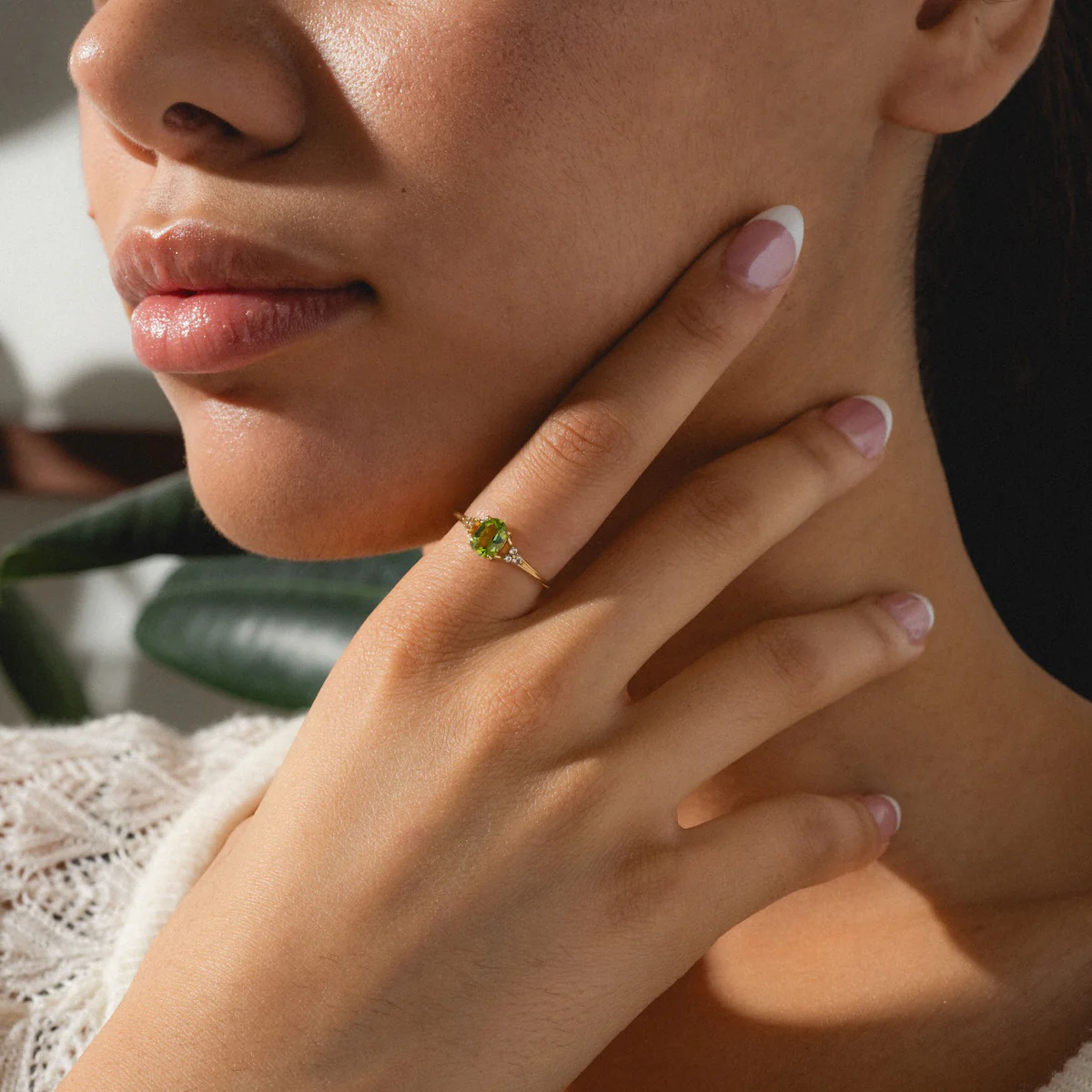 Solid Gold 2025 August Capsule Classic Peridot Statement Ring - Image 3
