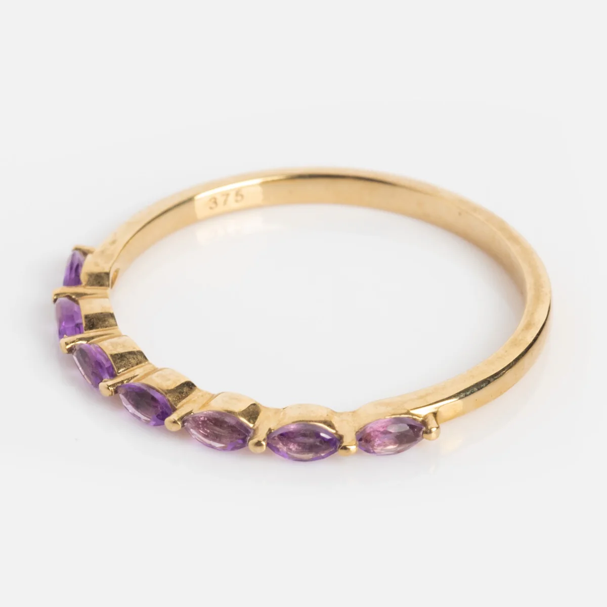 Solid Gold 2025 February Capsule Delicate Amethyst Stacking Ring - Image 10