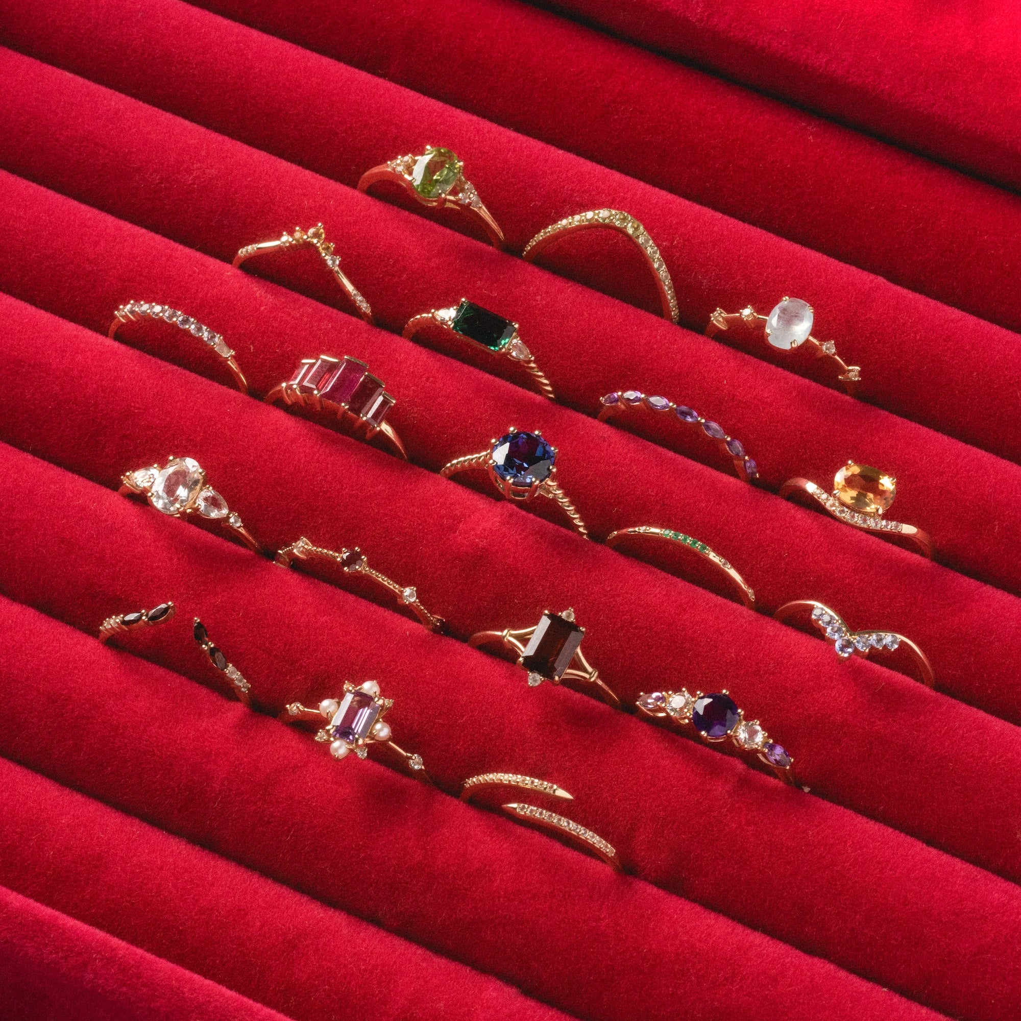 Solid Gold 2025 July Capsule Delicate Ruby Stacking Ring - Image 7