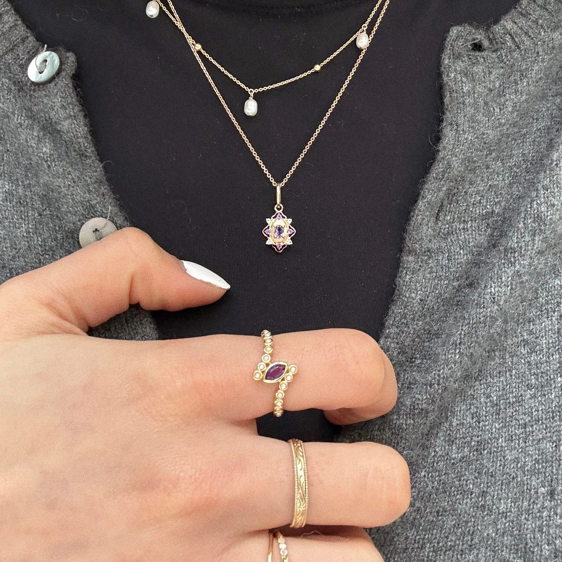 Solid Gold 2026 February Amethyst Capsule Set with Free Gift - Image 5
