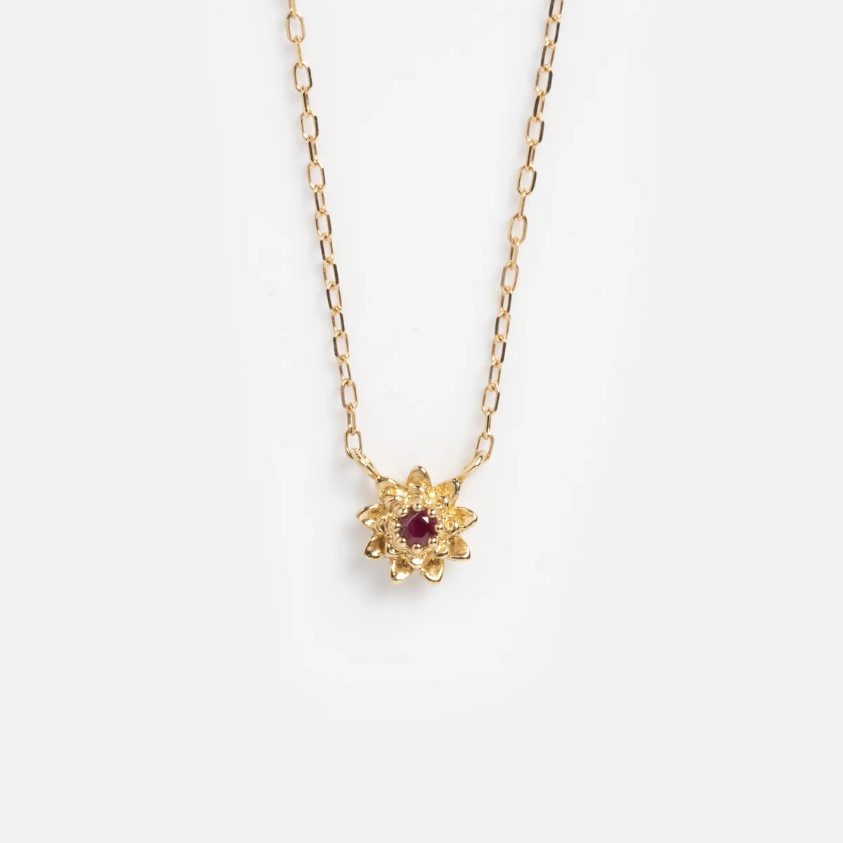 Solid Gold Birth Flower Bloom Necklace - Image 15