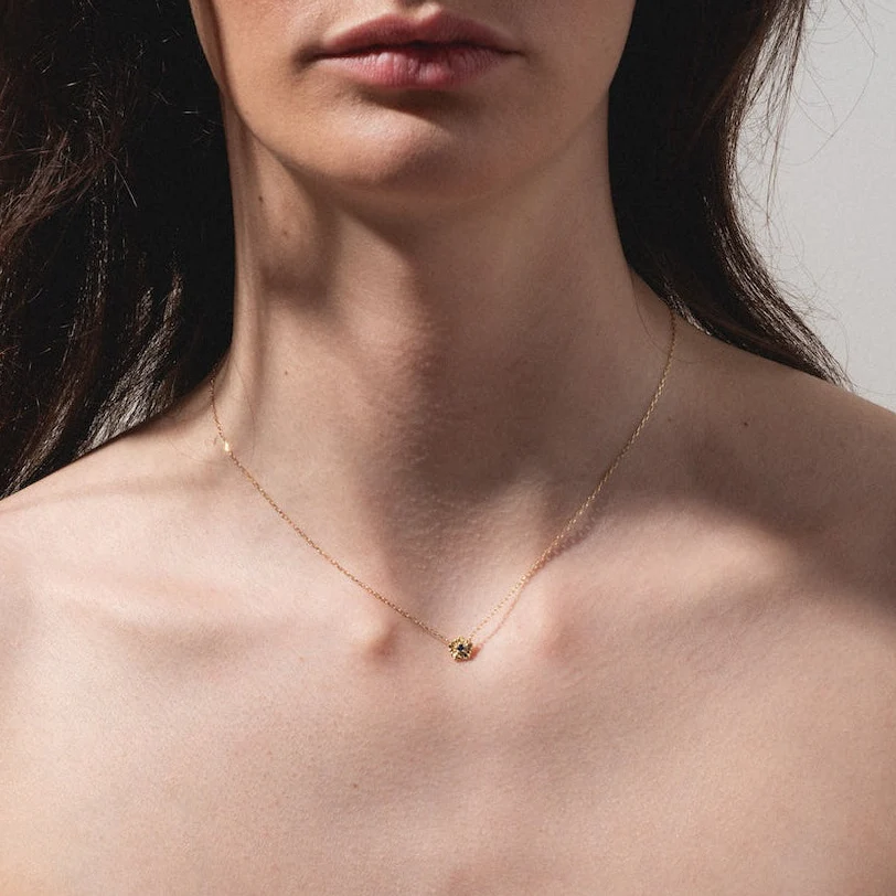 Solid Gold Birth Flower Bloom Necklace - Image 5