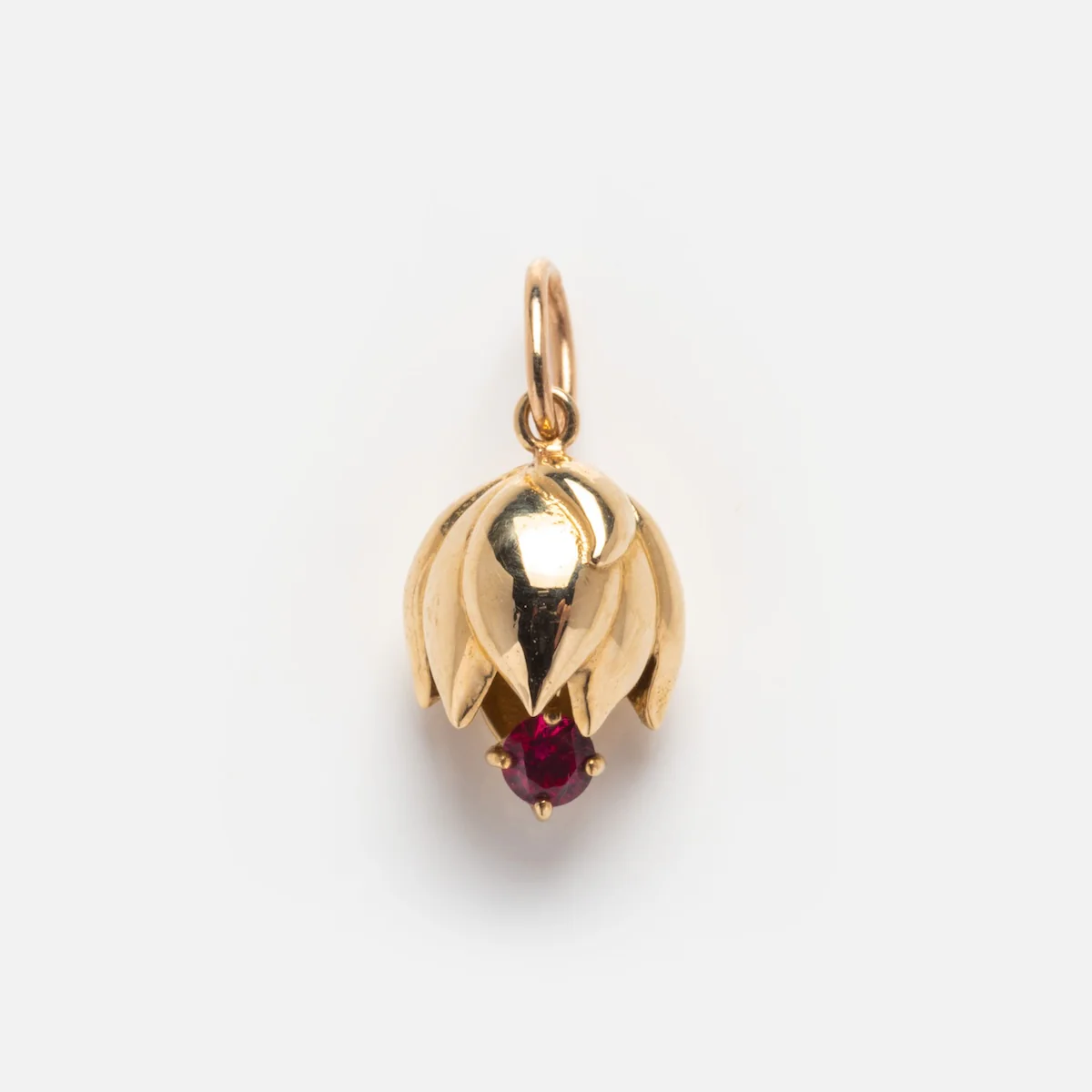 Solid Gold Birth Flower Bud Charm - Image 14