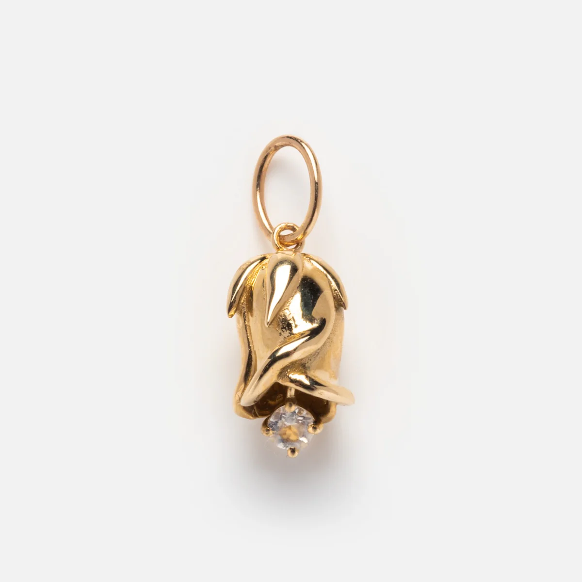Solid Gold Birth Flower Bud Charm - Image 18