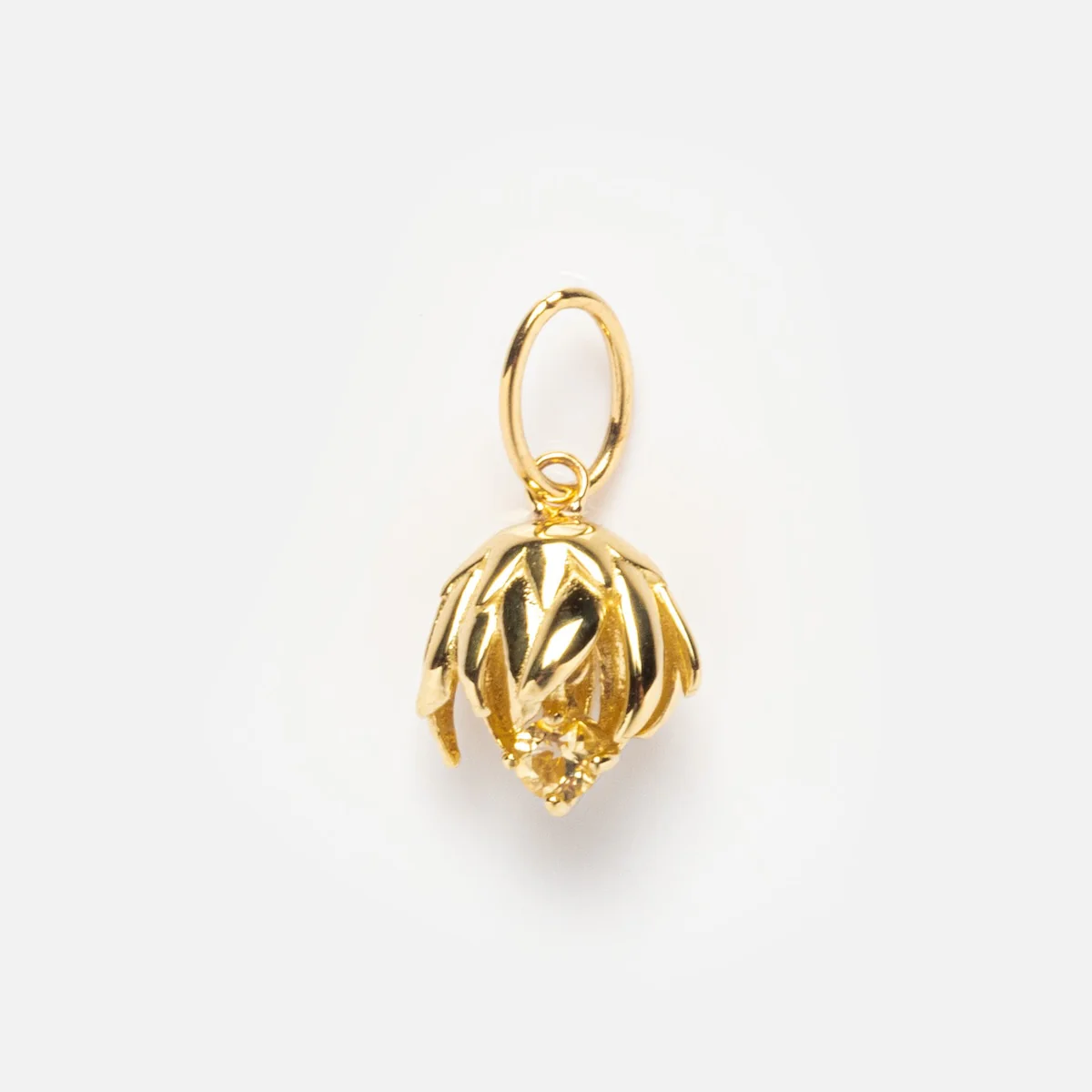 Solid Gold Birth Flower Bud Charm - Image 25