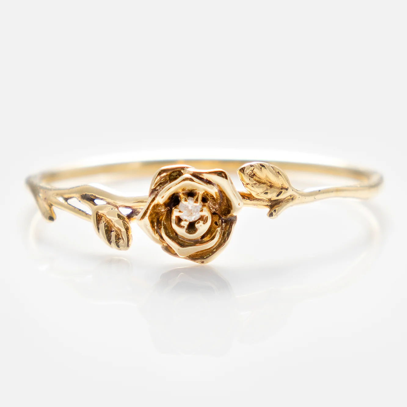 Solid Gold Birth Flower Ring - Image 18