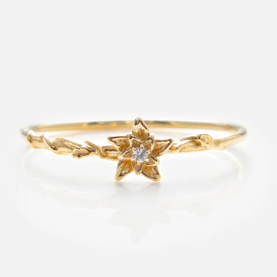 Solid Gold Birth Flower Ring - Image 20