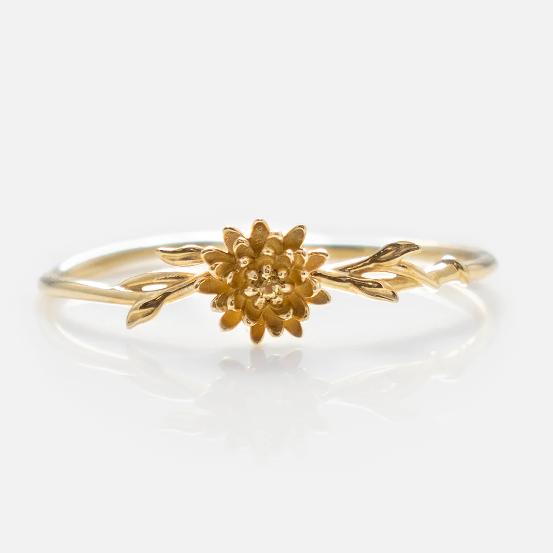 Solid Gold Birth Flower Ring - Image 21