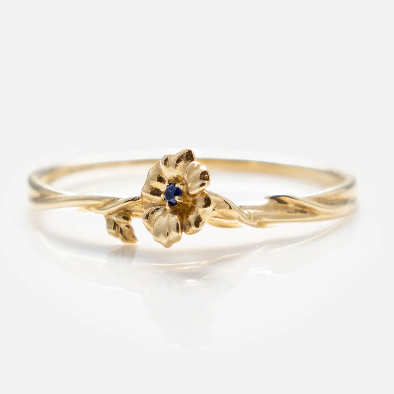 Solid Gold Birth Flower Ring - Image 25
