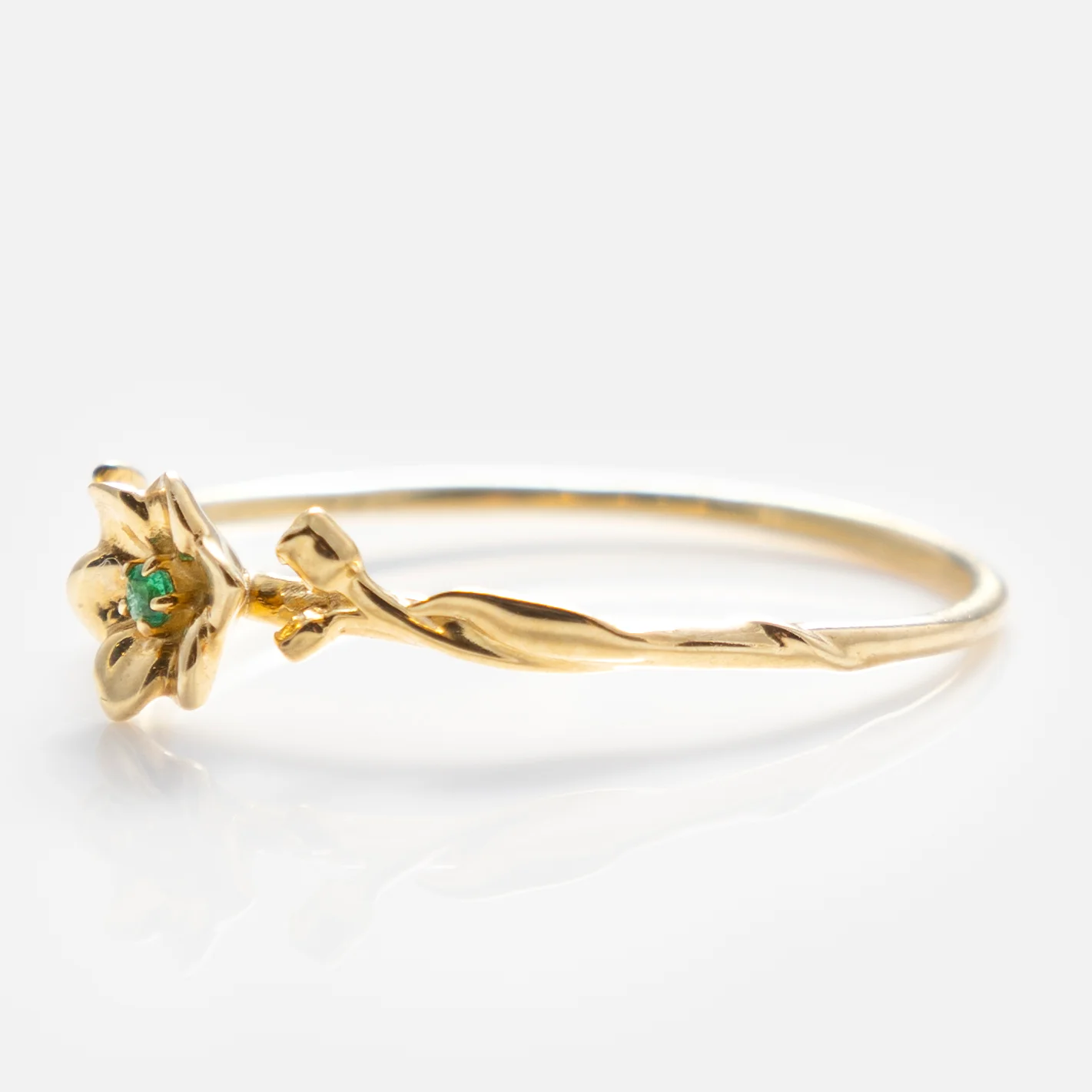 Solid Gold Birth Flower Ring - Image 27