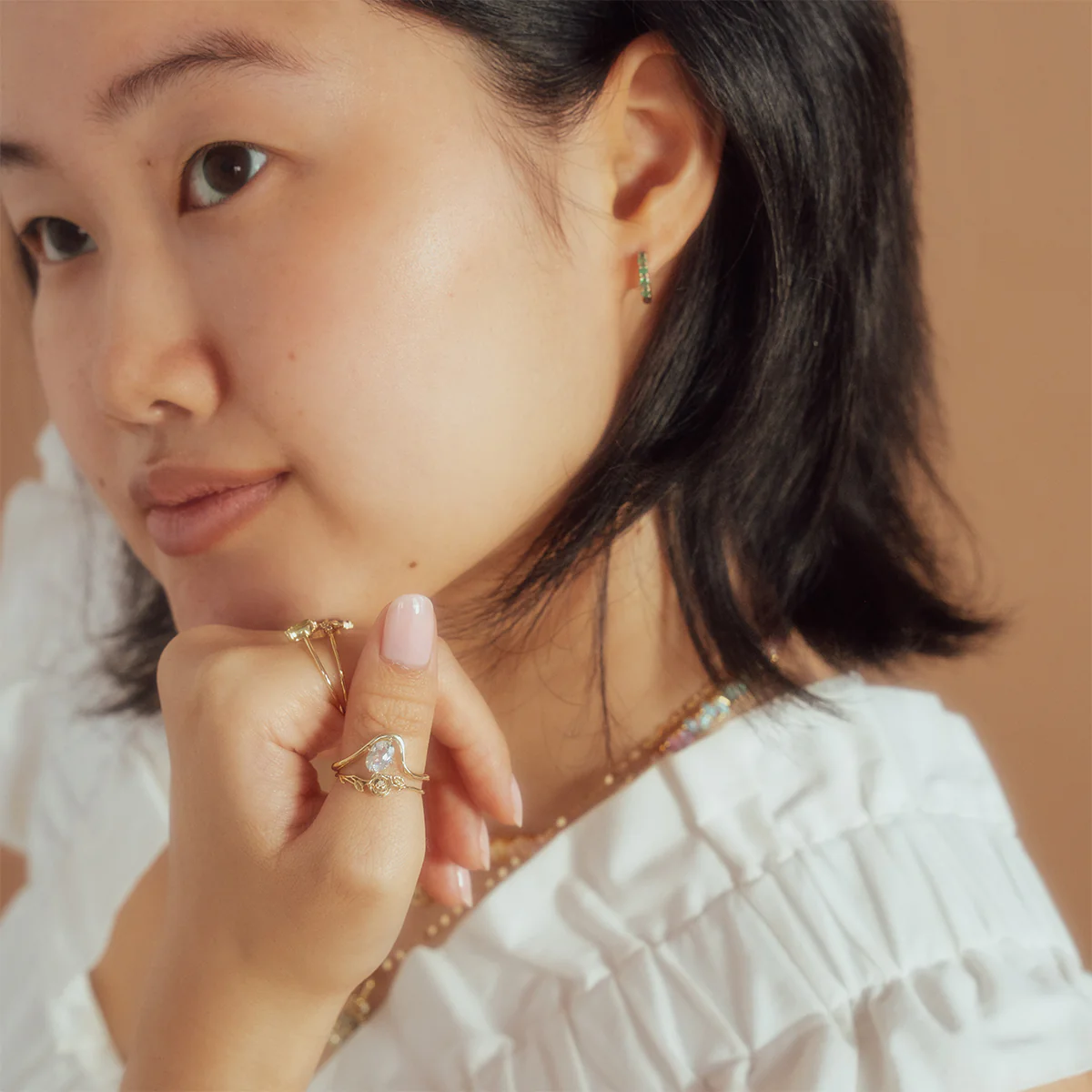 Solid Gold Birth Flower Ring - Image 4