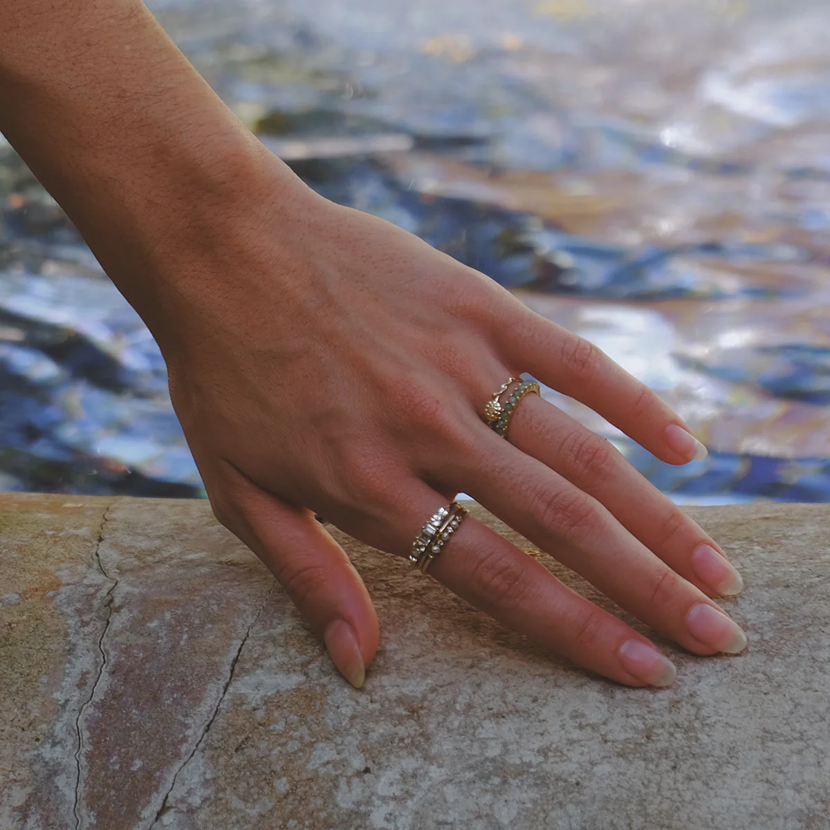 Solid Gold Birth Flower Ring - Image 5