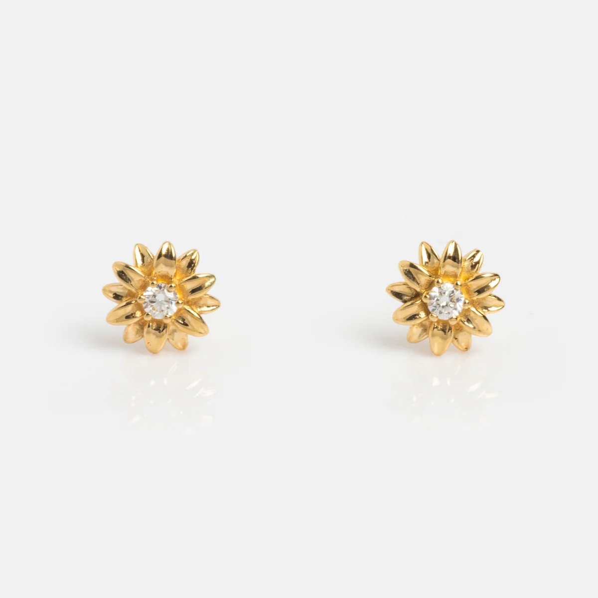 Solid Gold Birth Flower Studs - Image 17