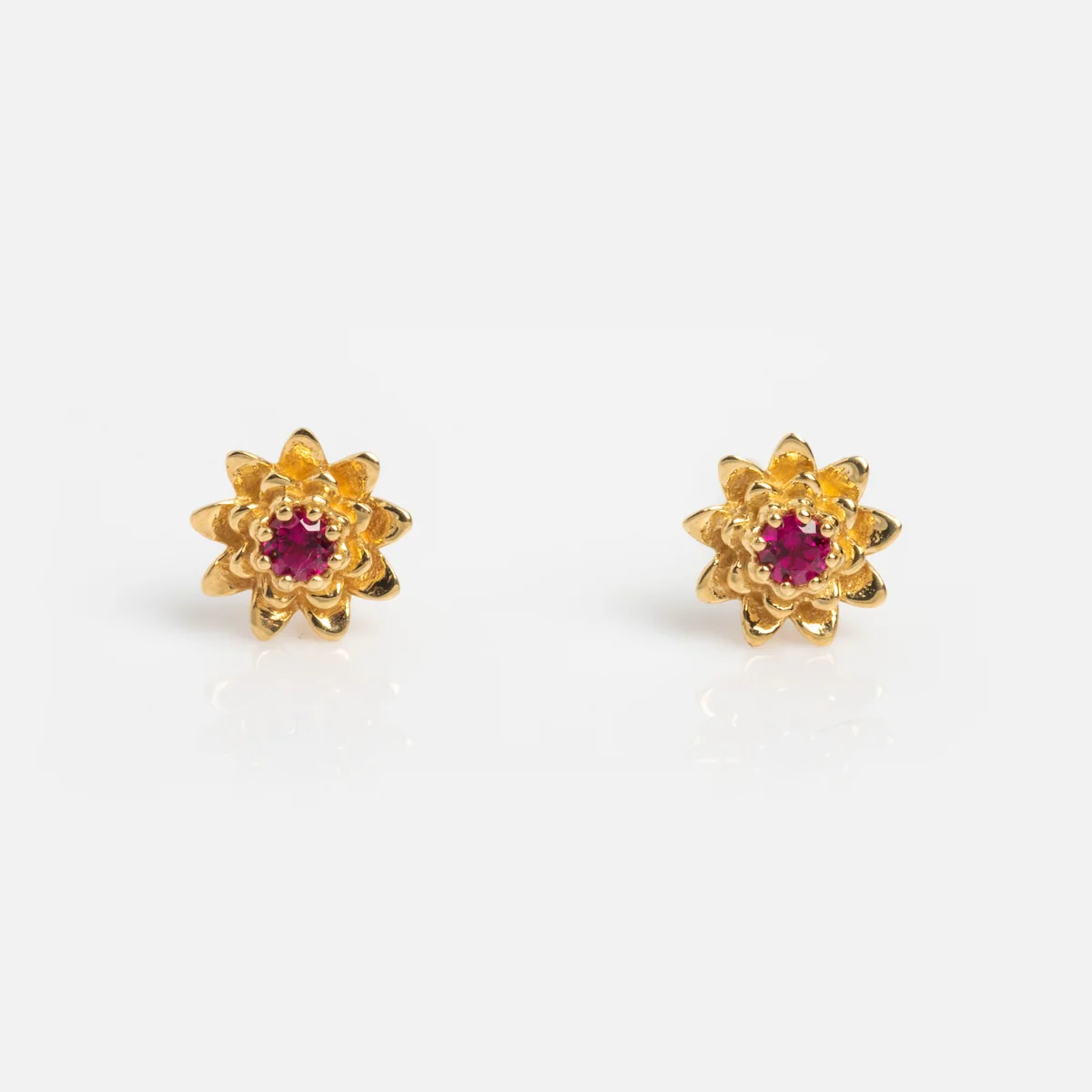 Solid Gold Birth Flower Studs - Image 20