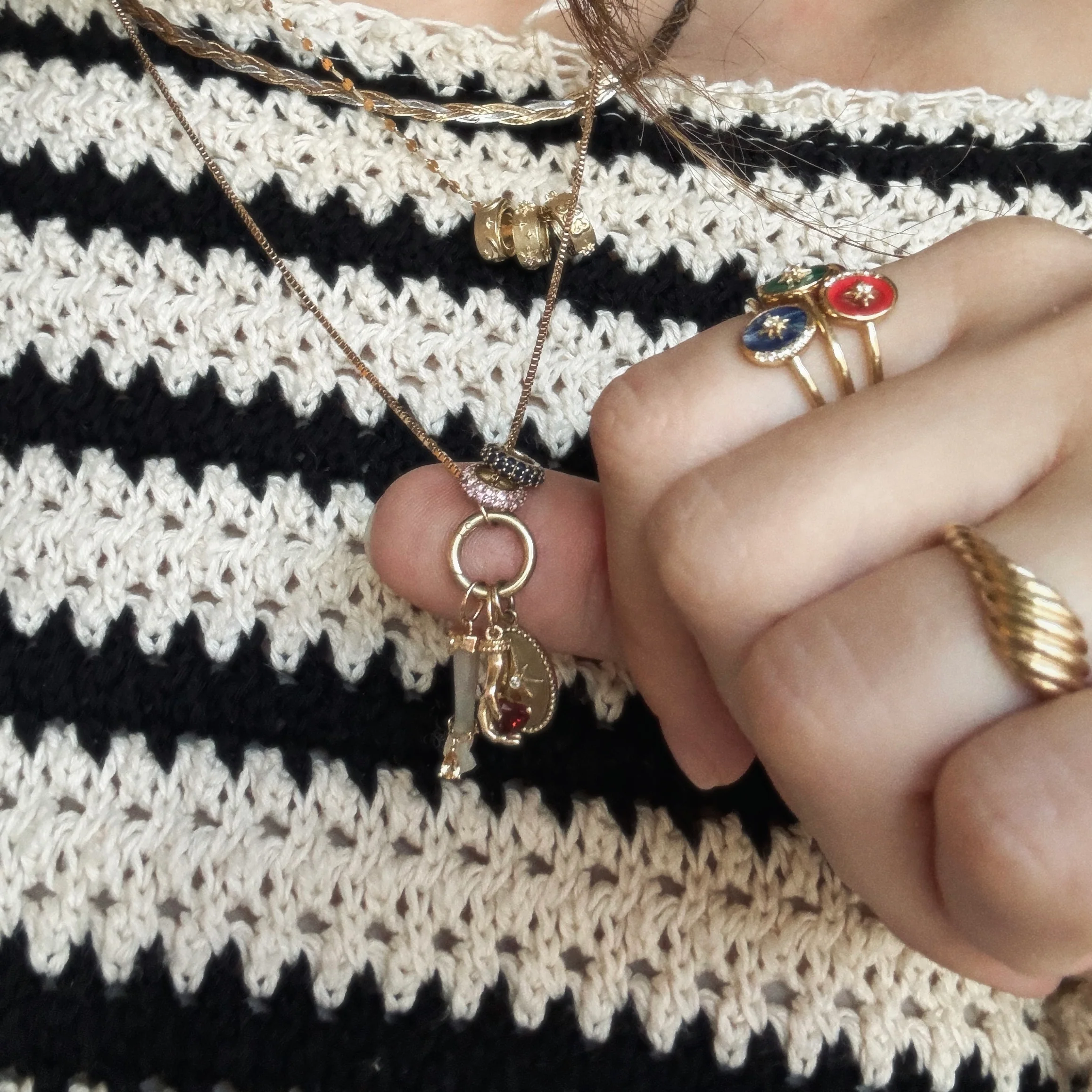 Solid Gold Body Language Charm - Image 8