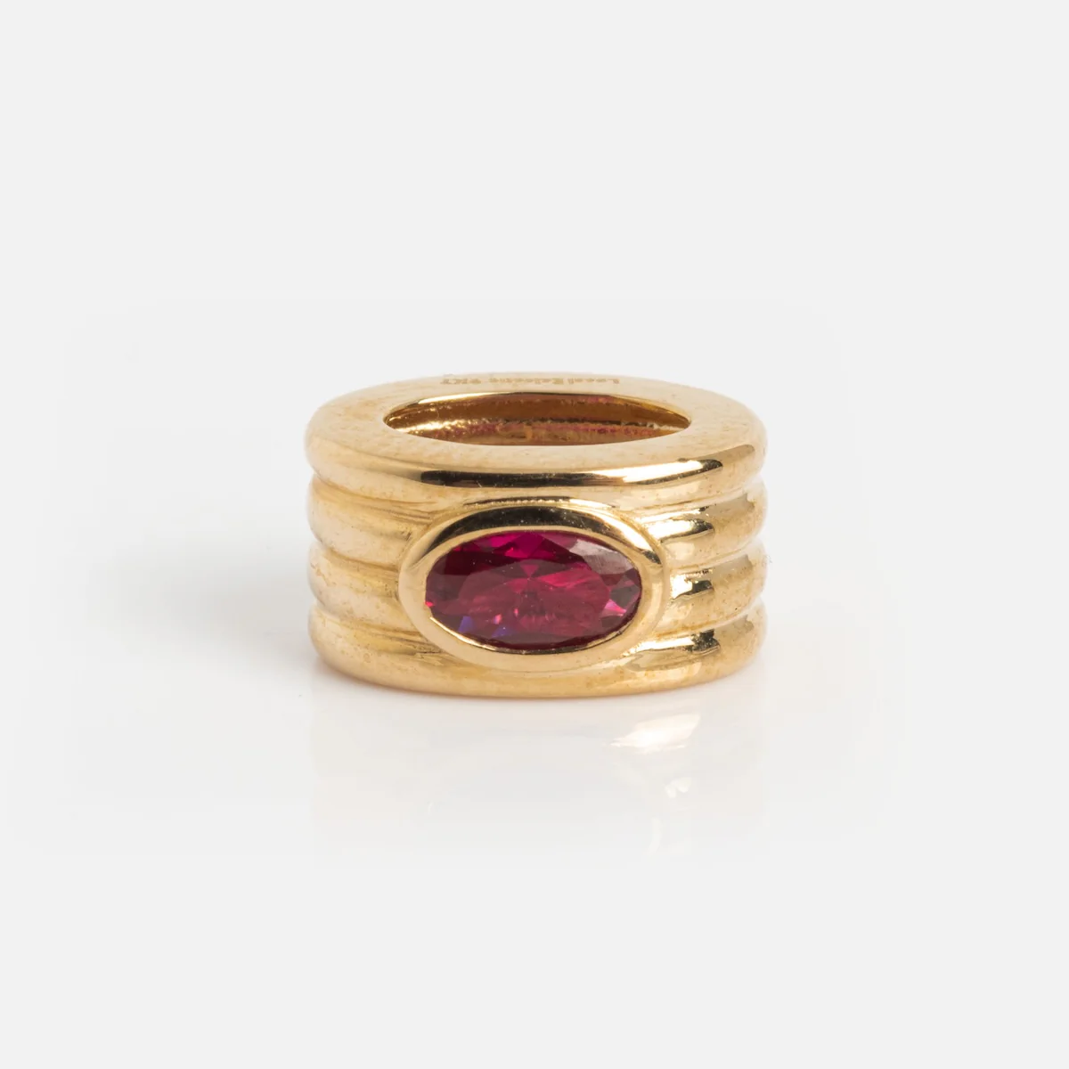 Solid Gold Bold Birthstone Spacer Charm - Image 14