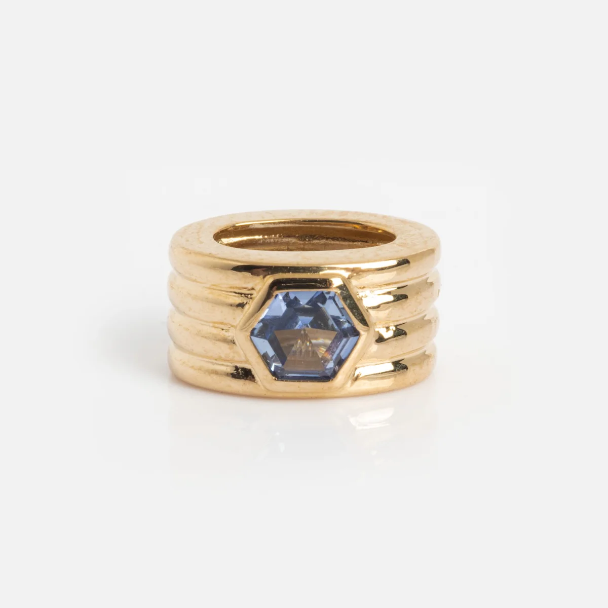 Solid Gold Bold Birthstone Spacer Charm - Image 20