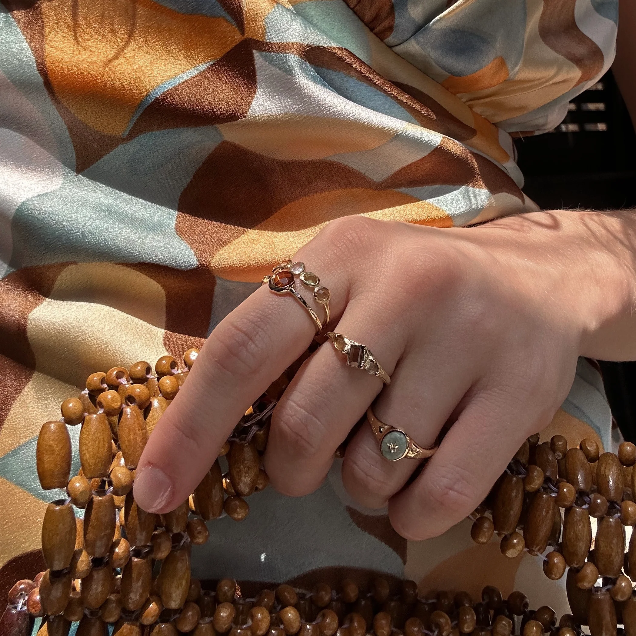 Solid Gold Bold Organic Dawn Band - Image 6
