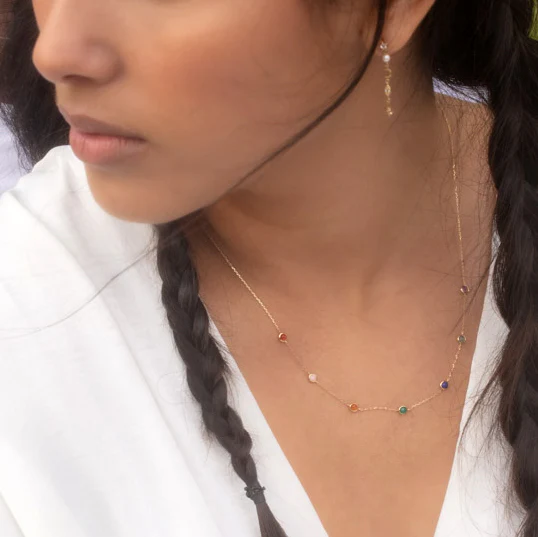 Solid Gold Chakra Necklace - Image 4