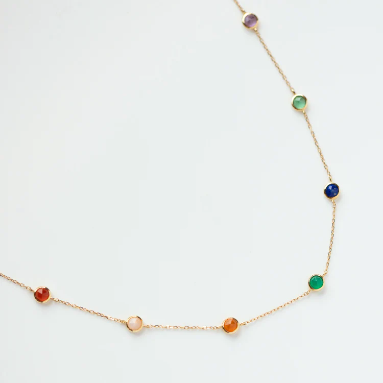 Solid Gold Chakra Necklace - Image 5